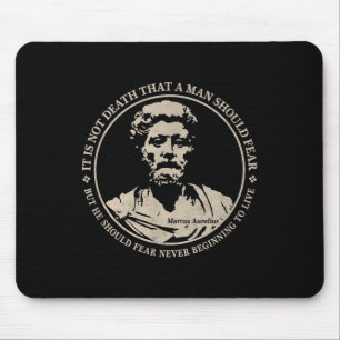 Mousepad Marco Aurélio Motivacional Citação Sobre Medo