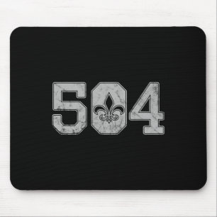 Mousepad Mardi Gras 504 T Shirt Nola New Orleans Louisiana