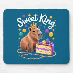 Mousepad Mardi gras capivara coroa de bolo rei doce carnava
