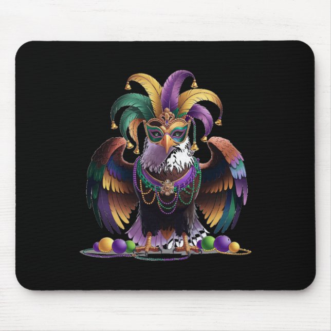 Mousepad Mardi Gras Eagle Funny Mardi Gras Costume Men Mulh (Frente)