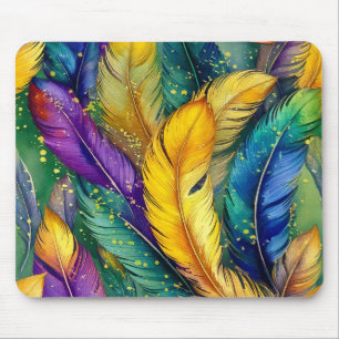 Mousepad Mardi Gras Feather, de Aquarela