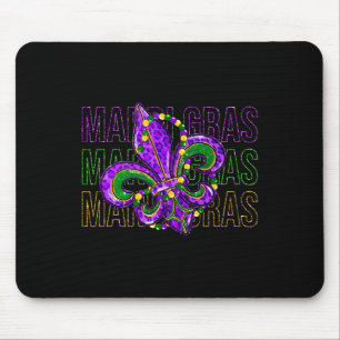 Mousepad Mardi Gras Fleur De Lis Símbolo Carnaval de Louisi