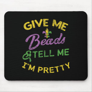 Mousepad Mardi Gras Funny Miçanga Unique New Orleans Gift