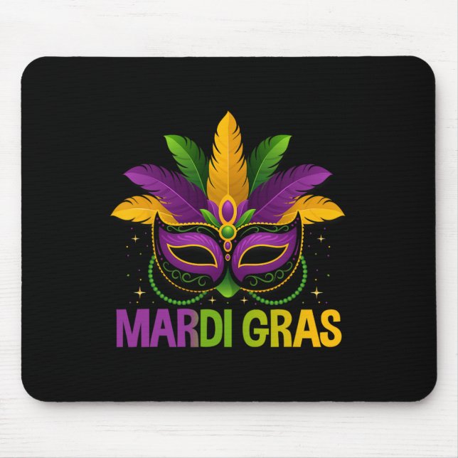 Mousepad Mardi Gras Jester Mask Costume Kids Meninas Homens (Frente)