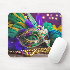 Mousepad Mardi Gras Máscara Com Penas