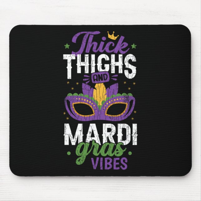 Mousepad Mardi Gras Vibes New Orleans Party Gr (Frente)