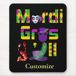 Mousepad Mardi Gras Y'all Thunder_Cove