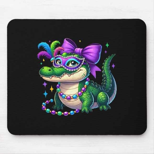 Mousepad Mardigator Mardi Gras Alligator Costume Men (Frente)