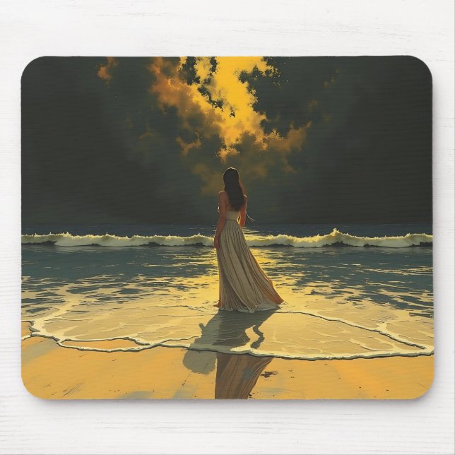 Mousepad Maré Dourada de Solidão | Marés Celestiais (Frente)