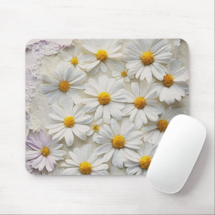 Mousepad Margarida Branca Em Papel Distinto