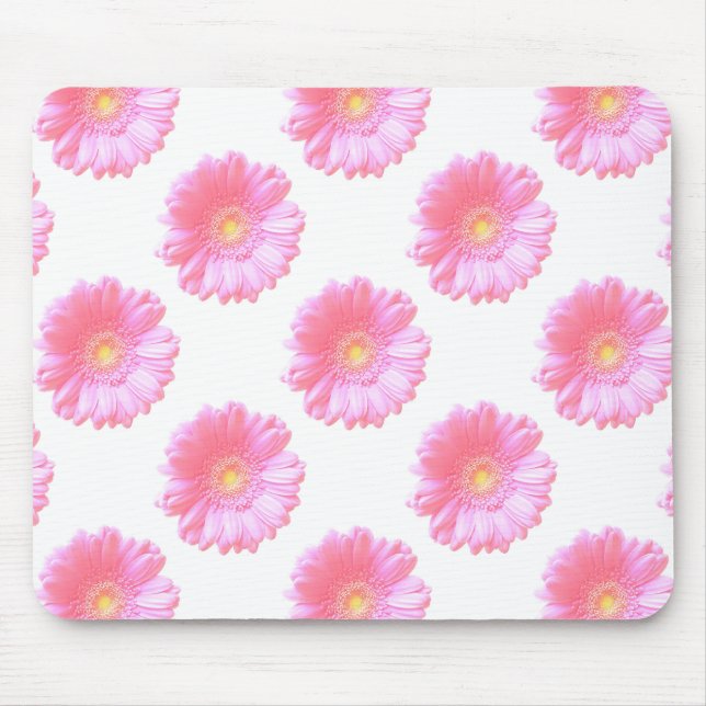 Mousepad margarida da rosa claro gerbera (Frente)
