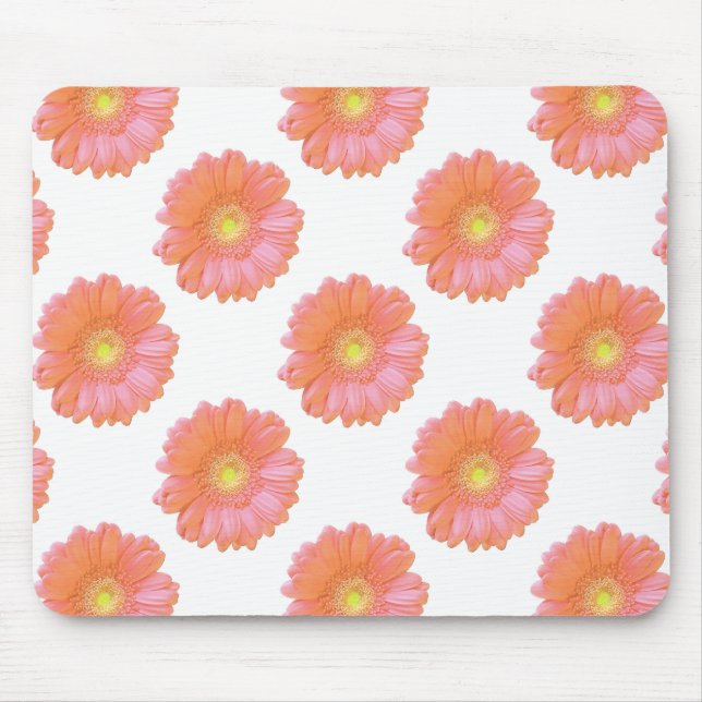 Mousepad Margarida de gerbera laranja (Frente)