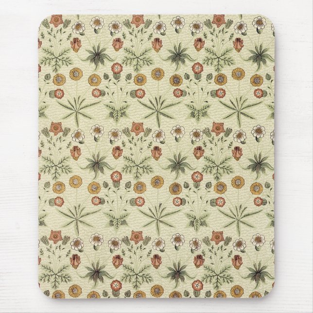 Mousepad Margarida por William Morris, Flores Vitorianas Vi (Frente)