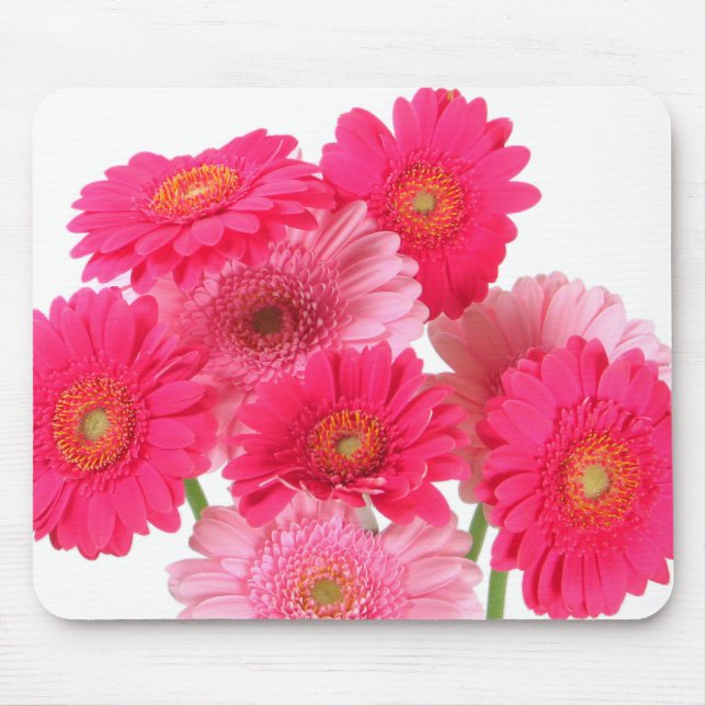 Mousepad Margaridas cor-de-rosa brilhantes do Gerbera (Frente)