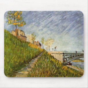 Mousepad Margens do Sena, Pont de Clichy por Vincent van Go