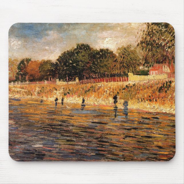 Mousepad Margens do Sena por Vincent van Gogh (Frente)