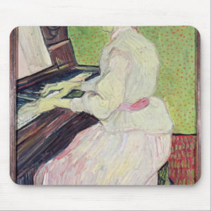 Mousepad Marguerite Gachet de Vincent van Gogh no piano