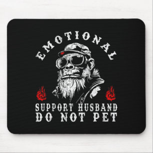 Mousepad Marido de apoio emocional não acaricie macaco engr