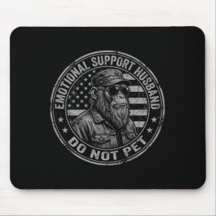 Mousepad Marido de Apoio Emocional Não Acaricie Macaco Engr