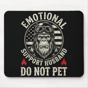Mousepad Marido de apoio emocional não acaricie macaco engr