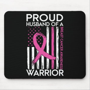 Mousepad Marido De Um Esquadrão De Apoio ao cancer de mama