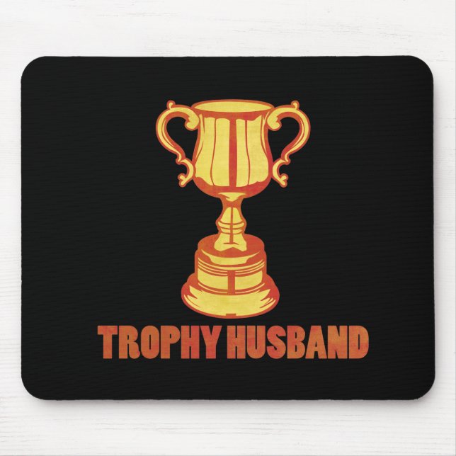 Mousepad Marido do troféu, engraçado+homens+presentes (Frente)
