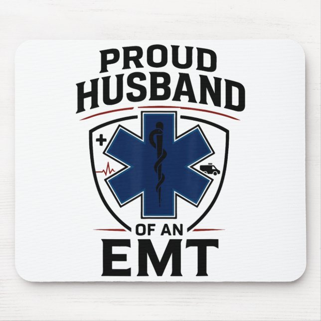 Mousepad Marido Emt Marido Orgulhoso De Um Emt (Frente)