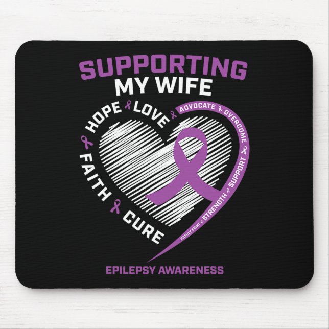 Mousepad Marido Eu Visto Roxo Para Minha Esposa Epilepsia A (Frente)