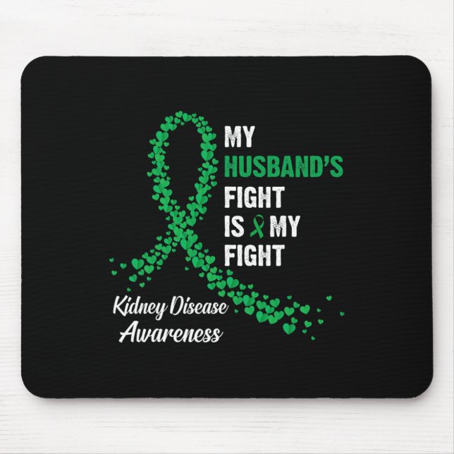 Mousepad Marido luta minha consciência contra a doença rena (Frente)