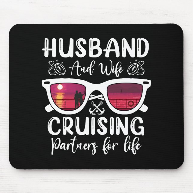 Mousepad Marido Mulher Parceiros de Cruzeiro para a Vida  (Frente)