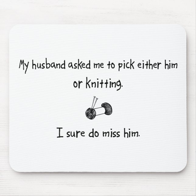 Mousepad Marido ou confecção de malhas da picareta (Frente)