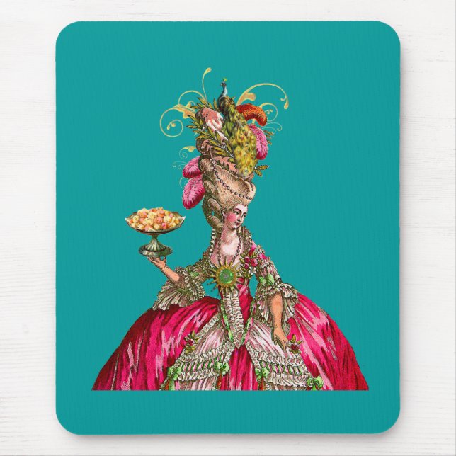Mousepad Marie Antoinette e Peacock (Frente)