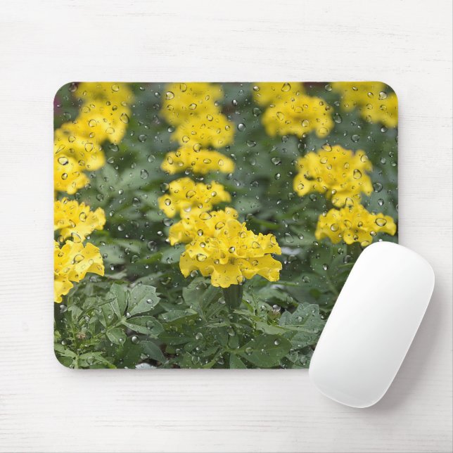 Mousepad Marigold Amarelo Com Pad De Mouse Raindrops (Com mouse)