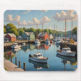 Mousepad Marina numa pequena vila de pescadores