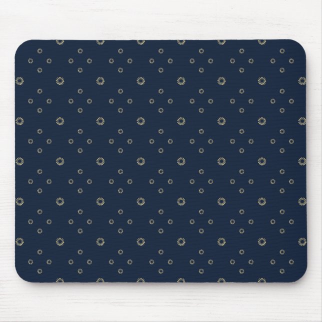 Mousepad Marinha | Sol de Zínia Dourada (Frente)