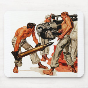 Mousepad Marinheiro Caça Carregando a Grande Arma