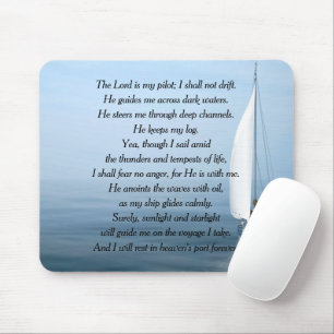 Mousepad Marinheiro Inspiracional Verso com veleiro