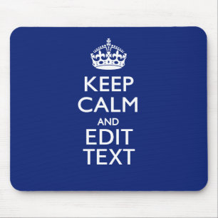 Mousepad Marinho Azul Fique Calmo E Mantenha Seu Texto