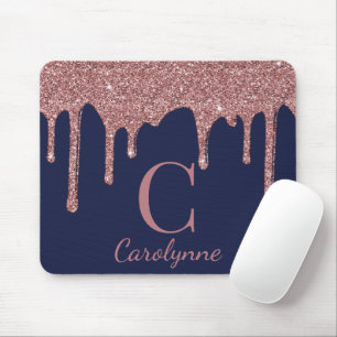 Mousepad Marinho azul Rosa Dourado Minigráfico Drives de b