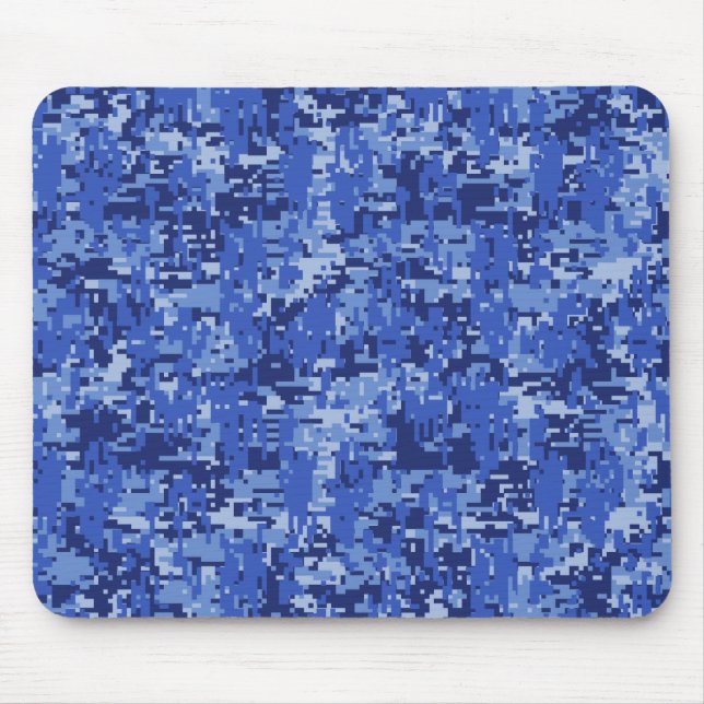 Mousepad Marinho Blue Digital Pixels Texture Decor (Frente)