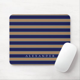 Mousepad Marinho Castanho  Azul Escuro Monograma