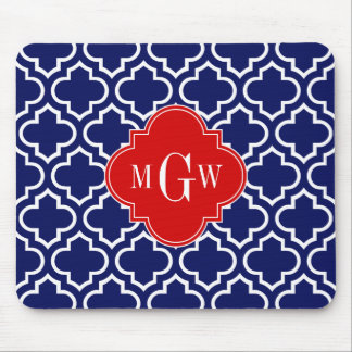 Mousepad Marinho Com O Marroquino #6 Vermelho 3 Monograma I