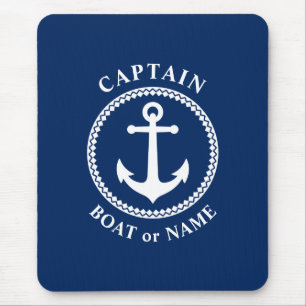 Mousepad Marinho de ancoragem do mar náutico Capitão Barc