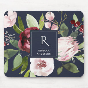 Mousepad Marinho DE VINTAGEM PINCO BRANCO BURGUNDY PROTEA F