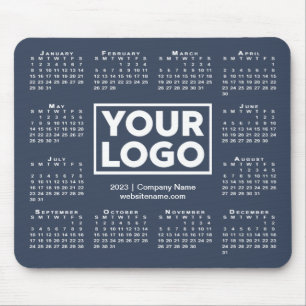Mousepad Marinho do logotipo comercial para o calendário mo