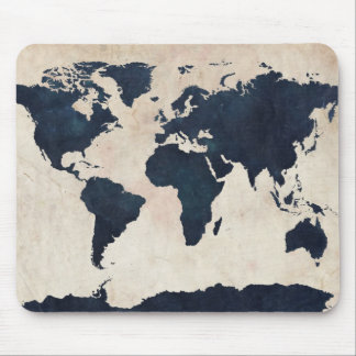 Mousepad Marinho do Mapa Mundial