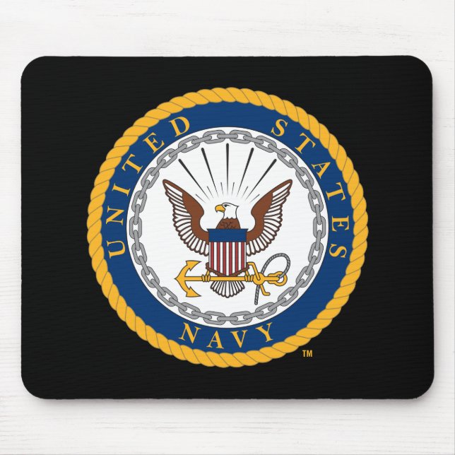 Mousepad Marinho dos EUA | Emblema Marinho (Frente)