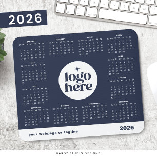 Mousepad marinho para logotipo comercial 2026 Calendário do