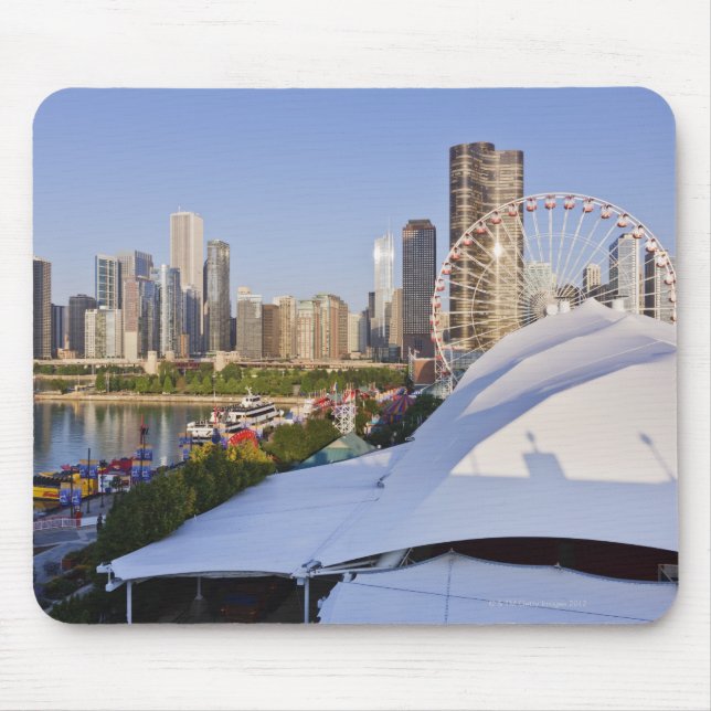 Mousepad Marinho Pier e Centro Chicago (Frente)