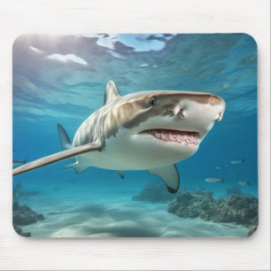 Mousepad Marinho-Tubarão - Oceano Azul Profundo